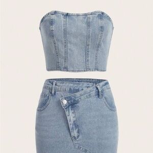 Jean Top and Skirt set
